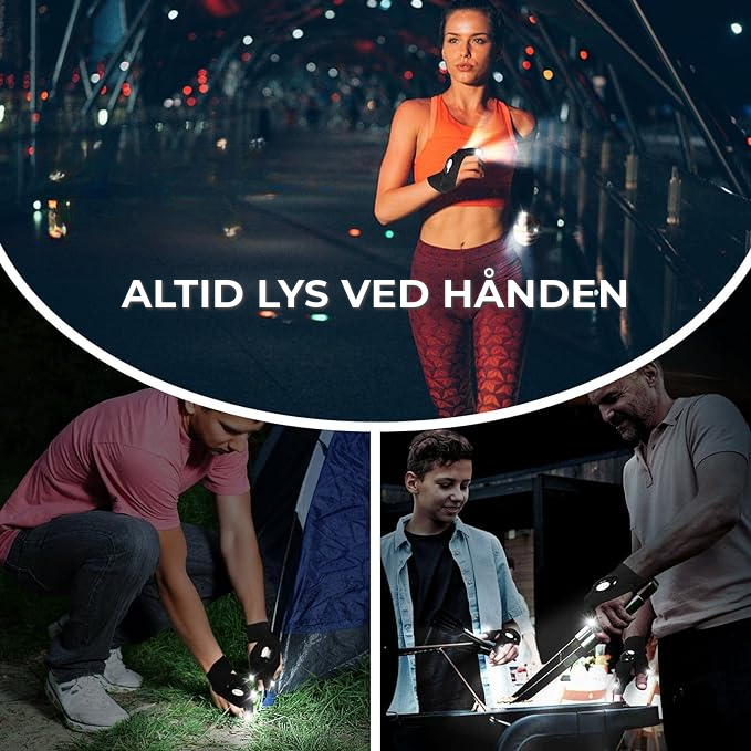 LED-lommelygte handsker