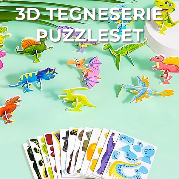 3D Cartoon Puzzlesæt | 25 Puslespil