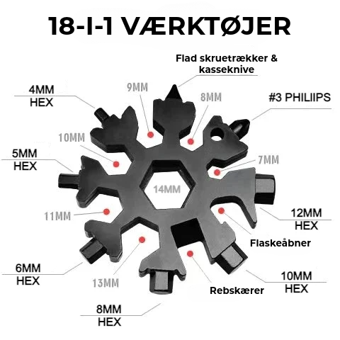 Snefnug™ 18-i-1 Multiværktøj